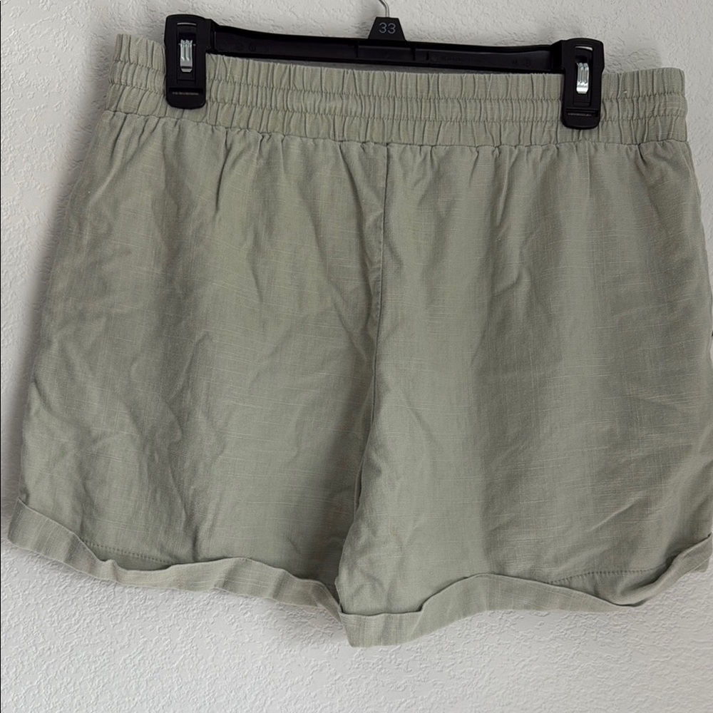 Como Vintage Green Cargo Shorts Relaxed Fit Elastic Waistband - Picture 5 of 9